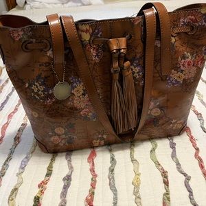 Patricia Nash brown flowered purse